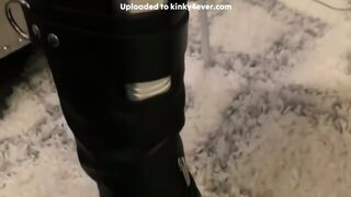 Gagged Leather Slave Brutally Bound In Hardcore BDSM!