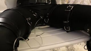 Gagged Leather Slave Brutally Bound In Hardcore BDSM!